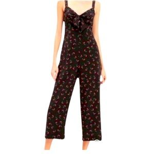 🍒 NWOT Intermix Cherry Silk Jumper 🍒